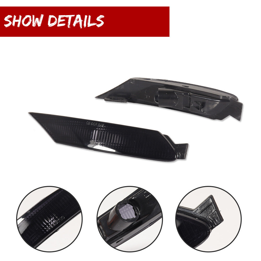 Suitable for 04-08 for Mazda RX-8 RX8 OE style smoked black front side marker light housings