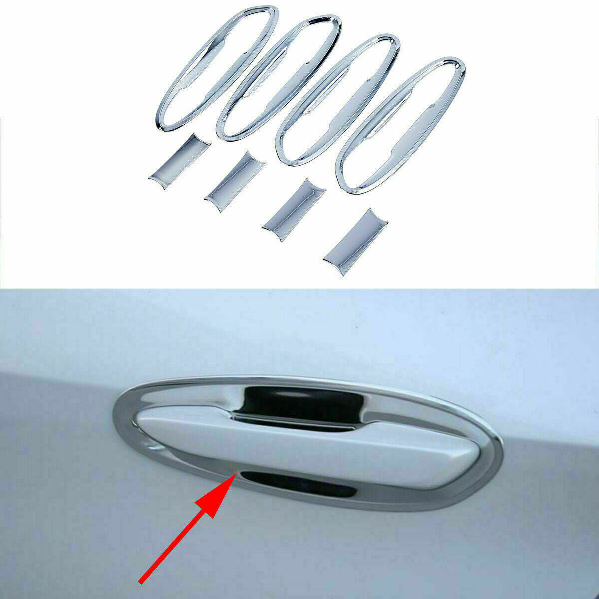8X for Lexus ES350 ES300H 2019-2022 Chrome Door Handle Bowl Cover Trim Accessory