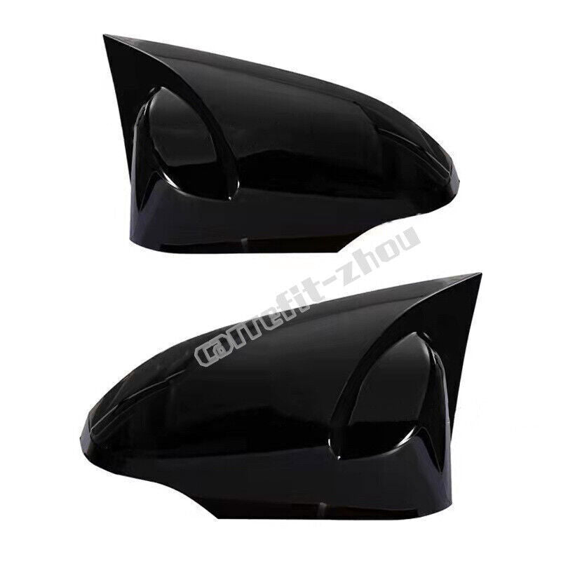 2014-2018 for Toyota for Corolla Gloss Black Ox Horn Rear View Mirror Cover Trim Cap