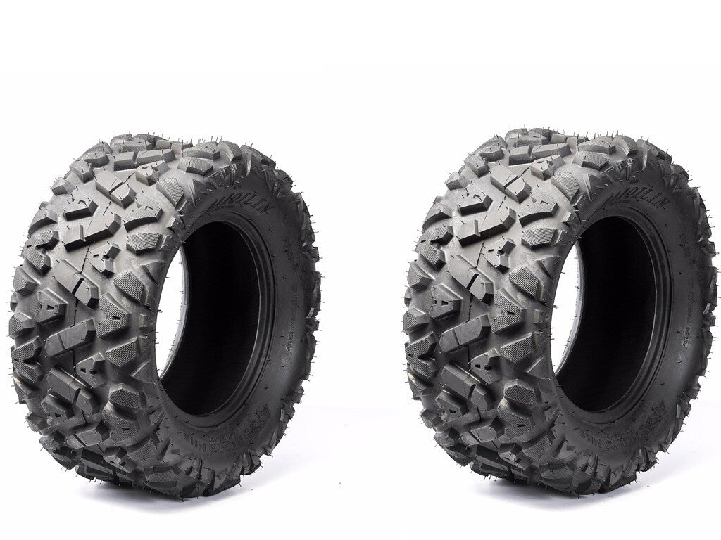 2 Pack 25x10x12 25x10-12 Rear Tyre Tire For ATV Quad Buggy Go Kart Ride on Mower