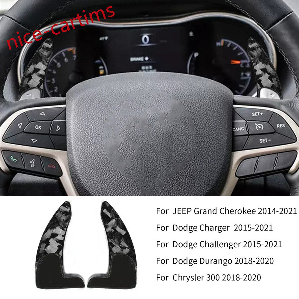 Forged Carbon/ABS Steering Wheel Shift Paddle for Dodge for Challenger Charger 2015+