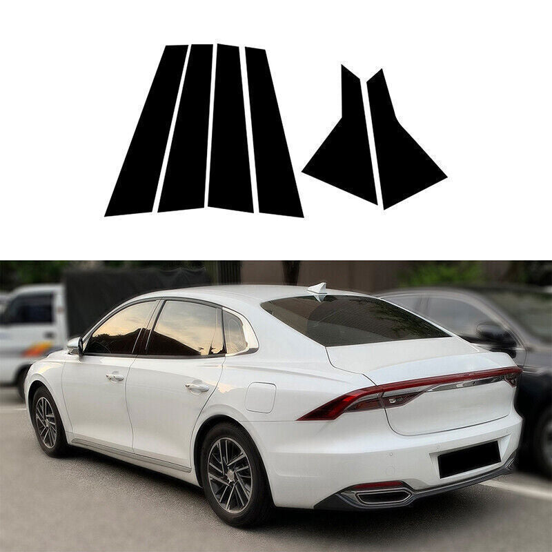 Piano Black Pillar Post Door Window Molding Strip Trim for Hyundai Azera 2018-21