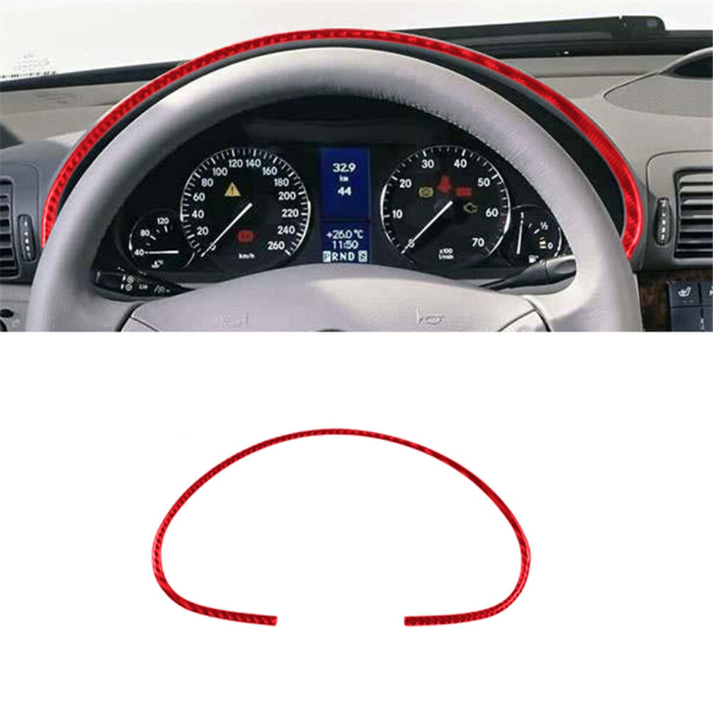 Red Carbon Fiber Speedometer Trim for Benz W203 C-Class 2005-07 Type B