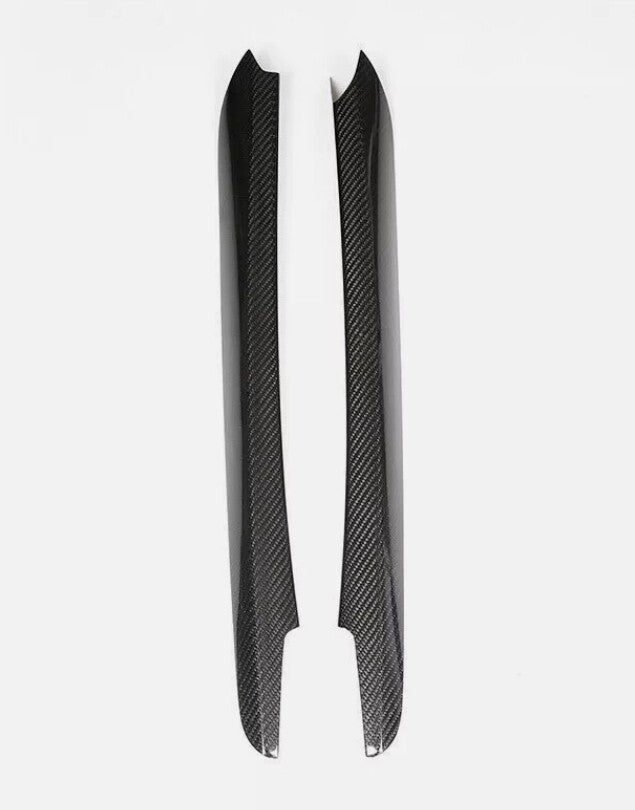 Red carbon fiber central control AC switch strip trim for Corvette C8 2020-2024