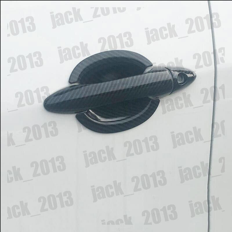 for Kia Forte K3 2014-2018 Carbon Fiber ABS Car Side Door Handle Cover Trim 8pcs