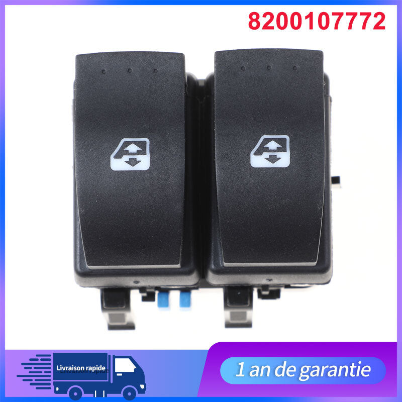 BOUTON LEVE VITRE AVANT GAUCHE ET DROIT POUR for RENAULT CLIO 2 CONFORT 8200107772