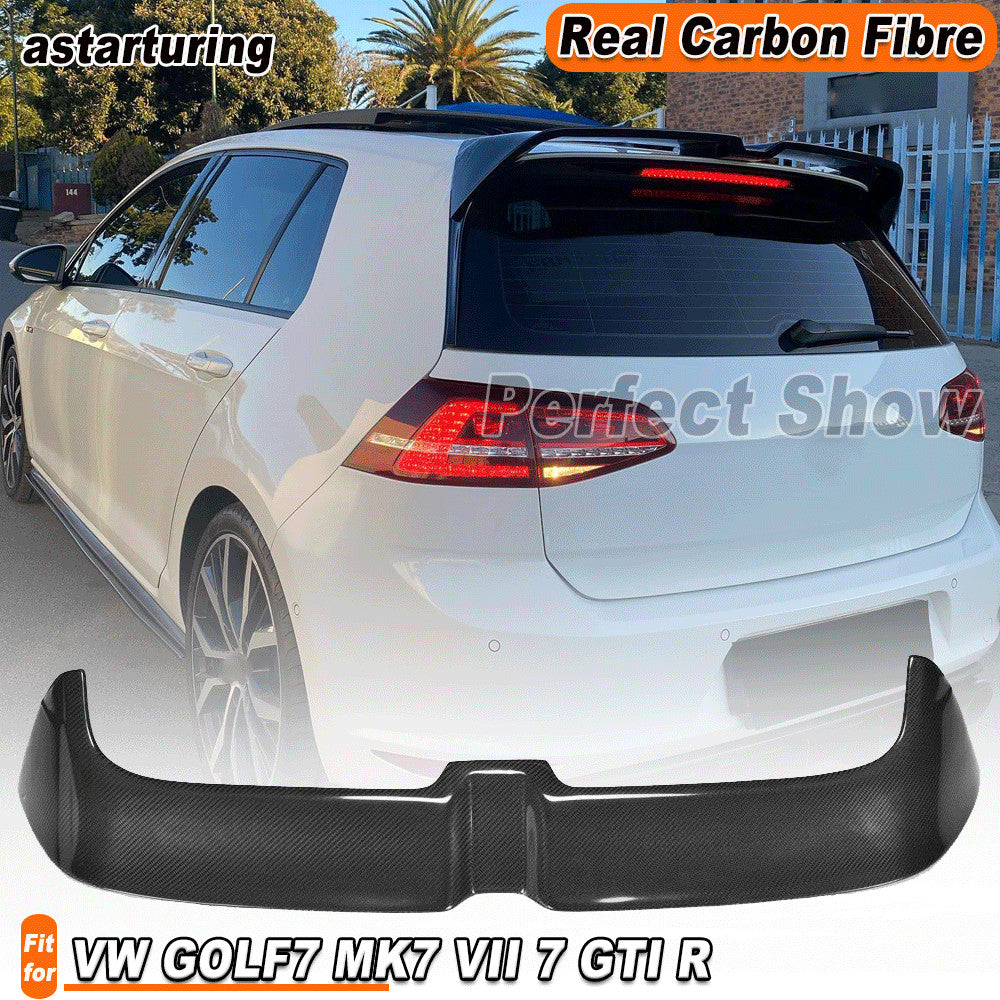 for VW for GOLF 7 MK7 MK7.5 GTI R 2014-2019 REAL Carbon Fiber Rear Roof Spoiler Wing