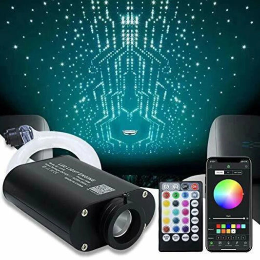 300pcs 2M LED Car 12v RGBW Fiber Optic Light Star Ceiling Kit 12W APP Music Cont