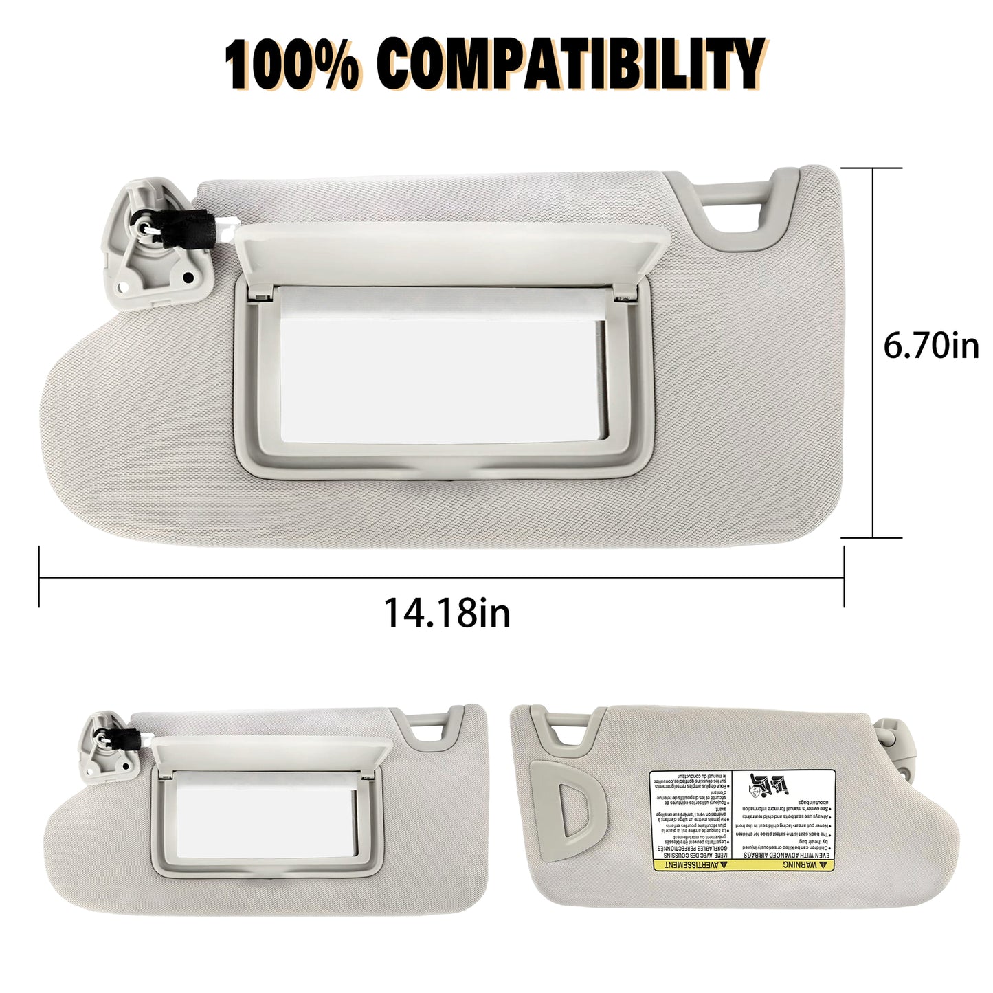 One pack is suitable for 2016-2021 for Nissan Maxima, new, model 964019DE0A, with left-side sun visor and light.
