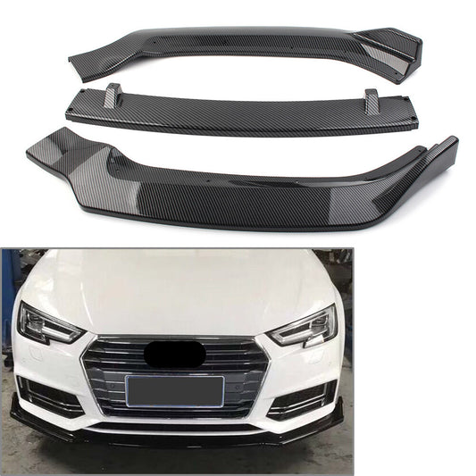 Carbon Fiber Front Bumper Lip Spoiler Kit For 17-2019 for Audi A4 B9 SLINE S4 Sedan