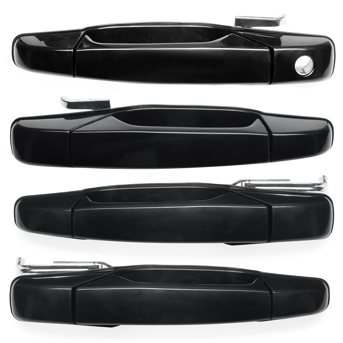 4X Door Handle Gloss Black For 2007-2014 for Chevy Tahoe Silverado for GMC for Yukon for Sierra