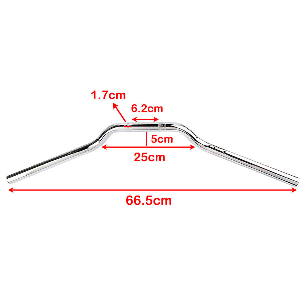 Handlebar Motorcycle 7/8 22mm Drag Bar For Dirt Bike ATV Chrome Universal