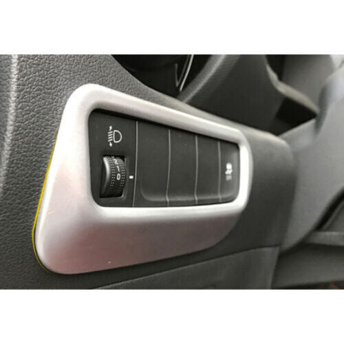 for Hyundai Kona 2018-2021 Matte Silver Headlight Switch Button Frame Cover Trim