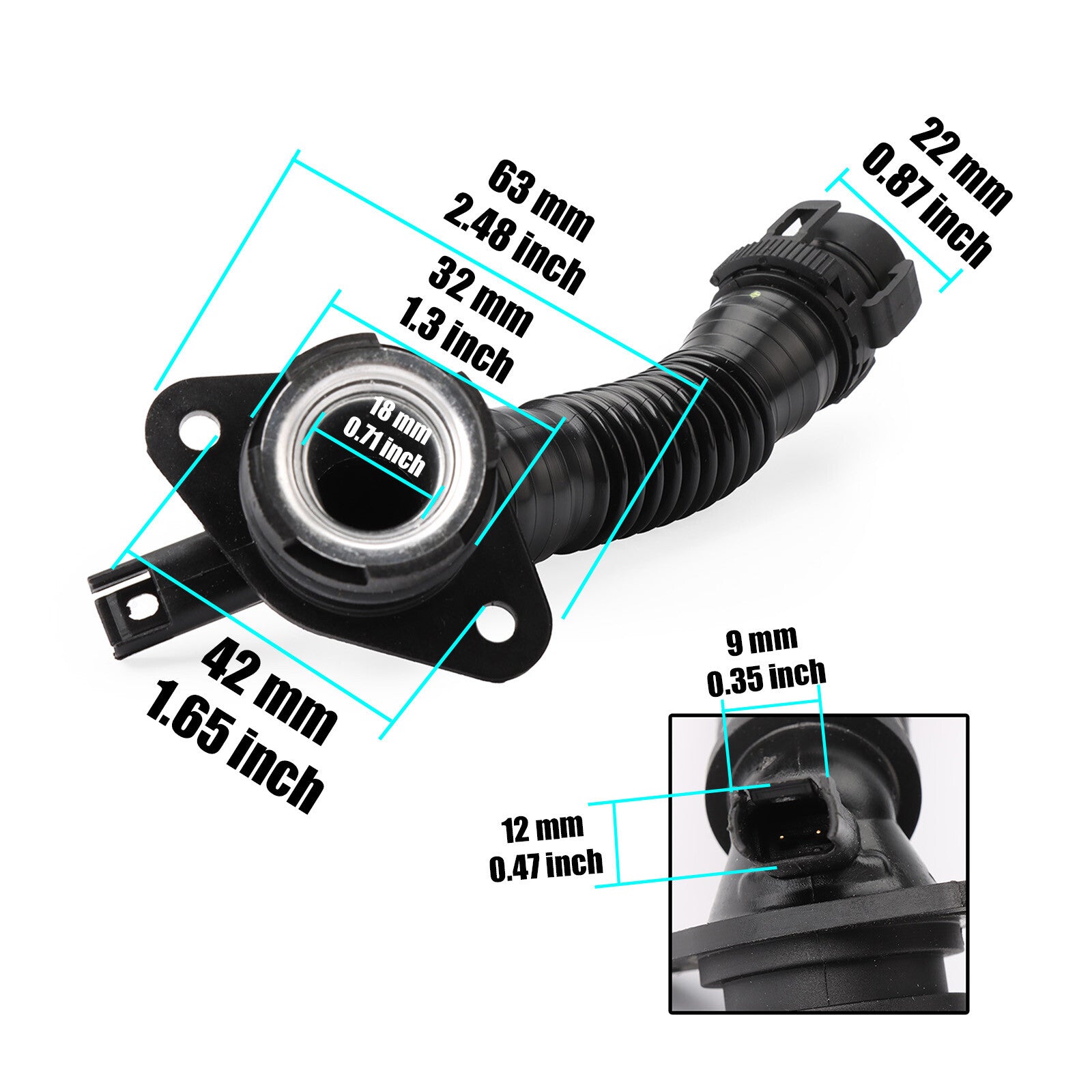 for BMW N55 135I 135IS 335I 535I 640I 535I Crankcase Vent Hose From Valve Cover
