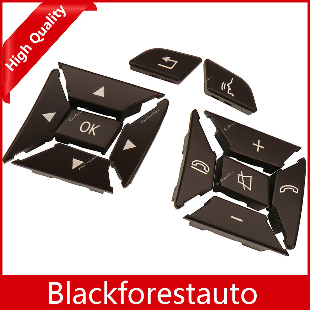 for Mercedes C Class Brown LHRH Steering Wheel Control Menu Switch Button Cover