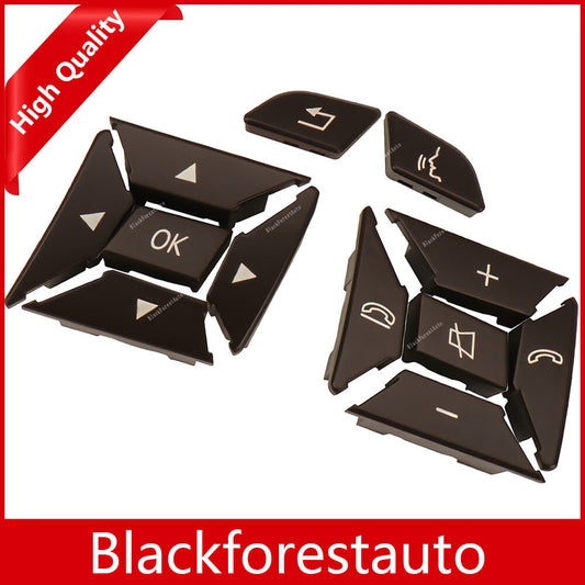 for Mercedes C Class Brown LHRH Steering Wheel Control Menu Switch Button Cover