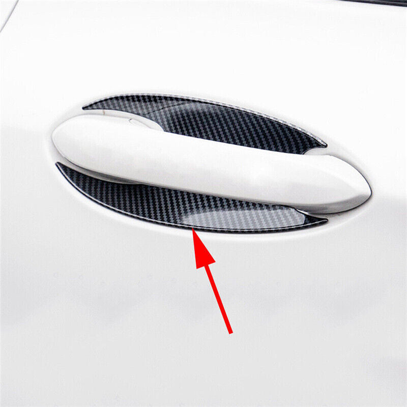 Carbon Fiber 4PCS Exterior Door Handle Bowl Cover Trim for BMW X3 G01 2018-2022