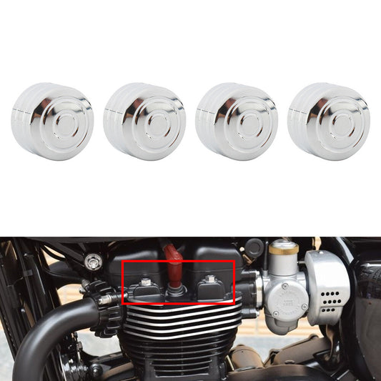 Billet Machined Head Bolt Mutter Abdeckkappe f¨¹r T120 Thruxton R Scrambler Chrom