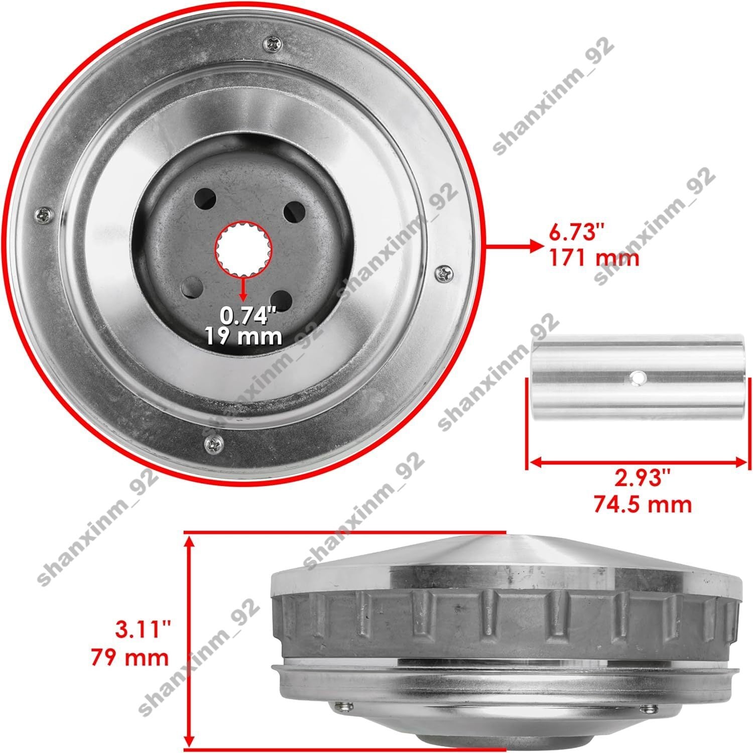 Caltric Clutch Primary Sliding And Fixed Sheaves for Yamaha Kodiak 450