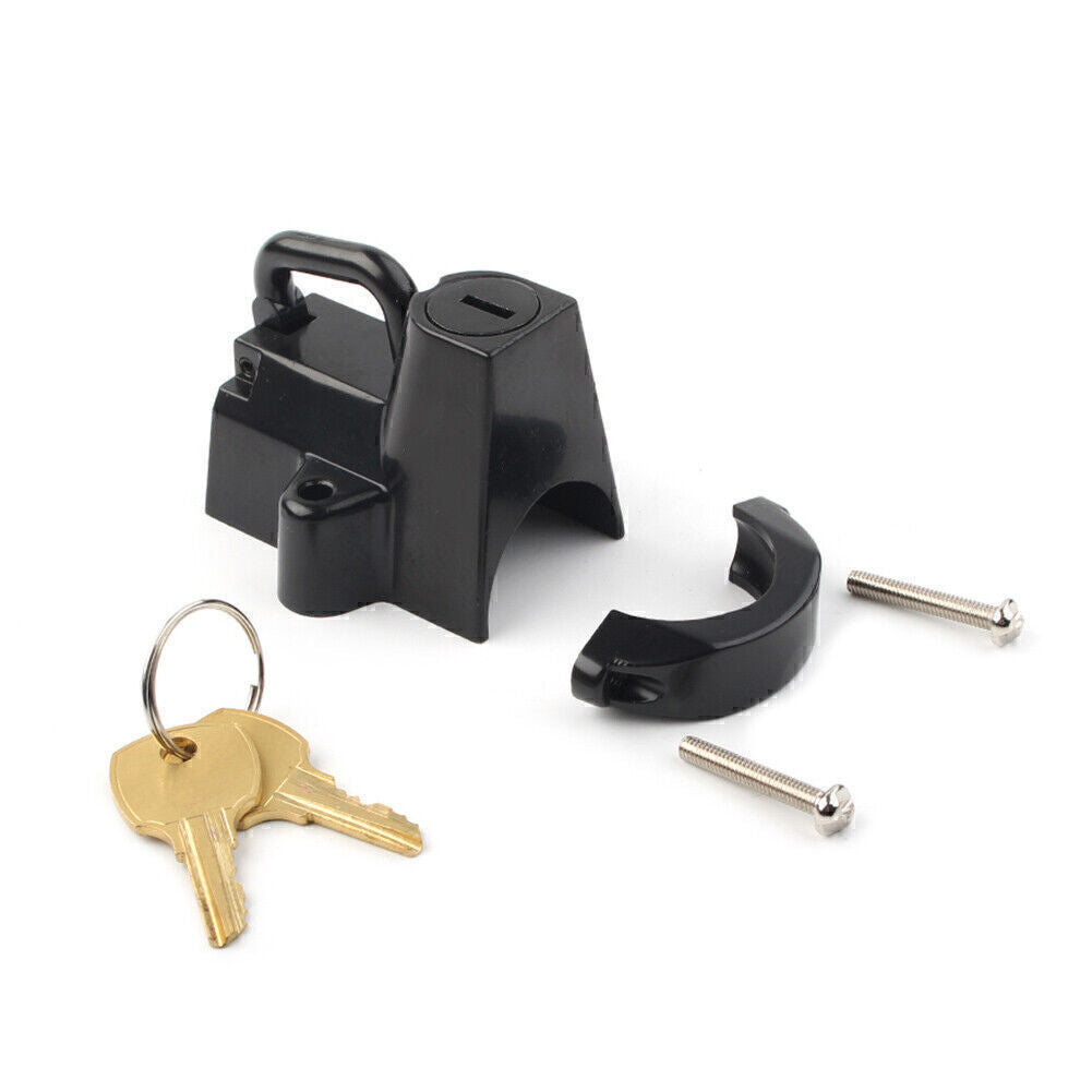 Black Motorcycle Helmet Lock for Harley-Davidson Softail Road King FatBoy AF3