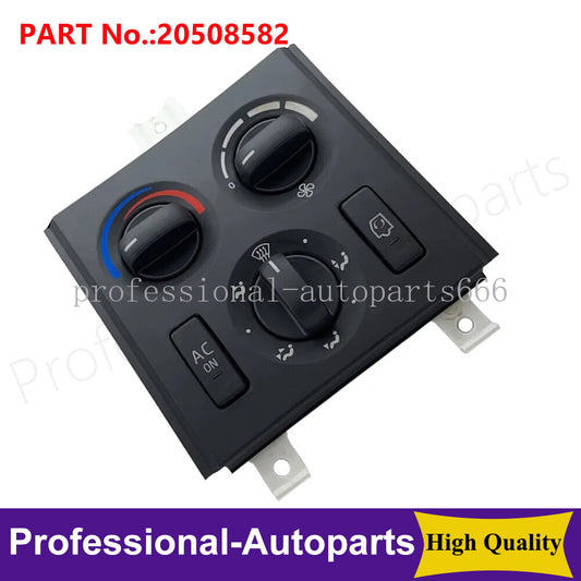 20508582 Air Conditioning Control Unit Panel Combination Switch, Black, Suitable for Volvo Trucks FM FH