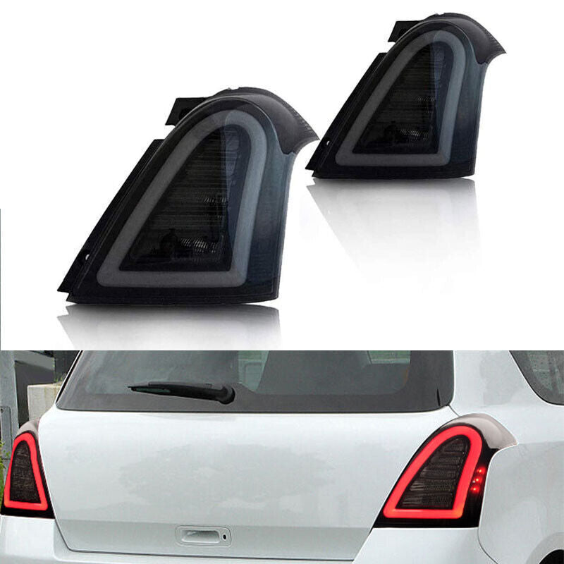 Pair for Suzuki for Swift 2005-2016 Smoked Rear Tail Light Lamp Brake Lamp