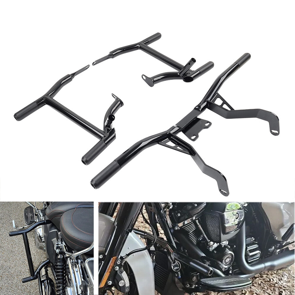 Saddlebag Rail Front Engine Guard Crash Bar for Harley Road Street Glide 14-24