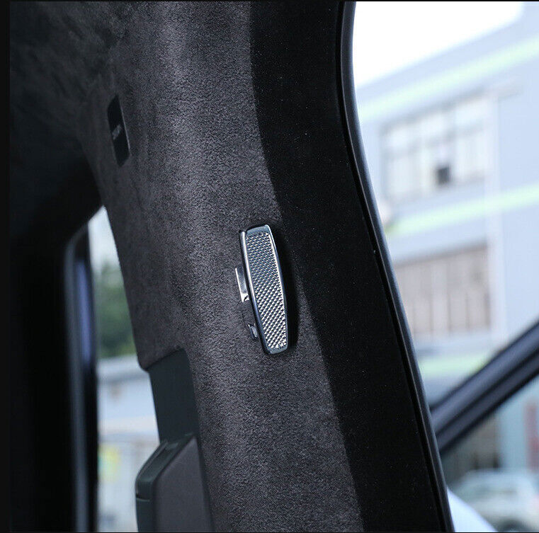 for Range Rover L405 SV 2013-22 Silver Alloy B Pillar Cloth Hook Hanger Cover 2X