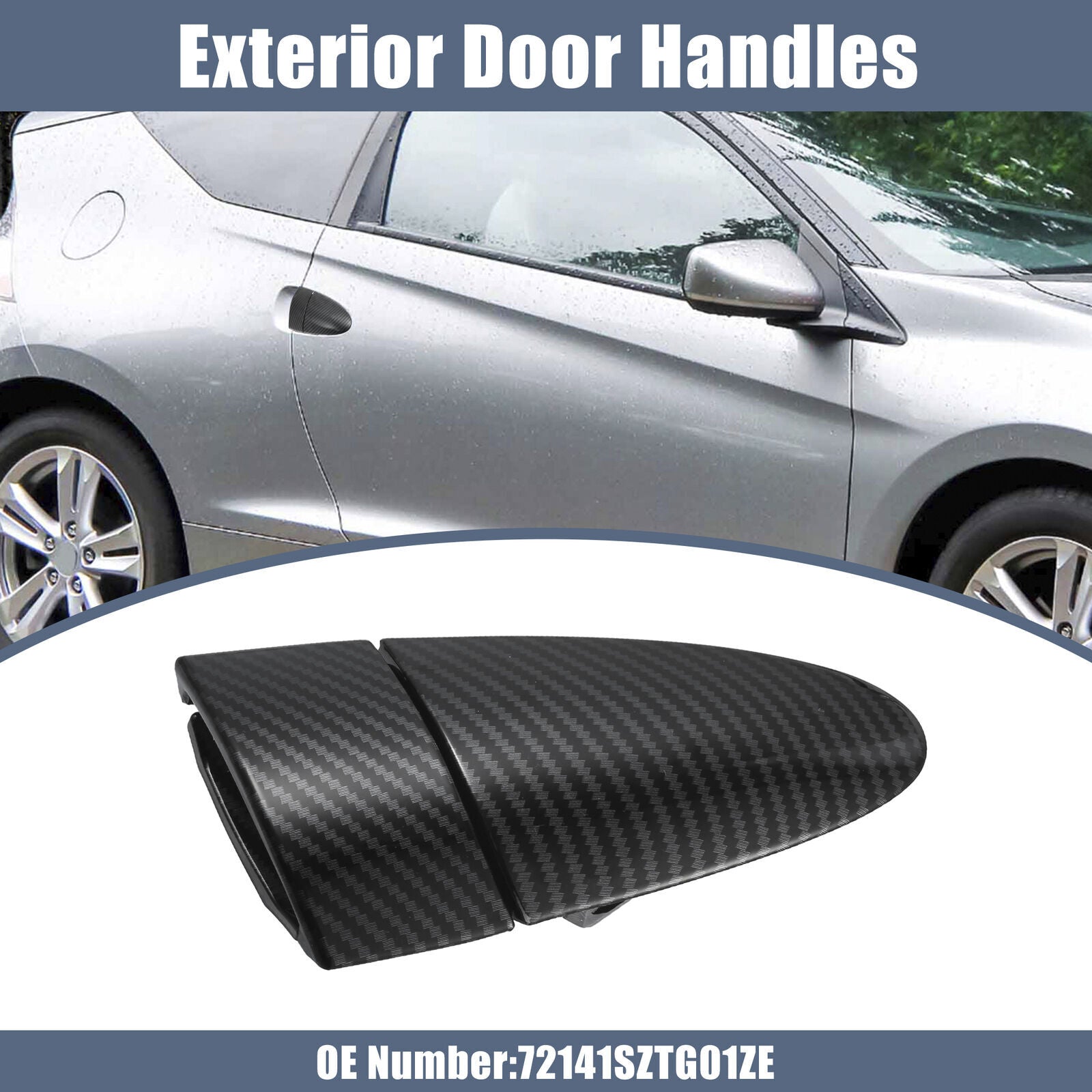 for Honda CRZ 11-2015 Front Right Car Exterior Door Handle Carbon Fiber Pattern