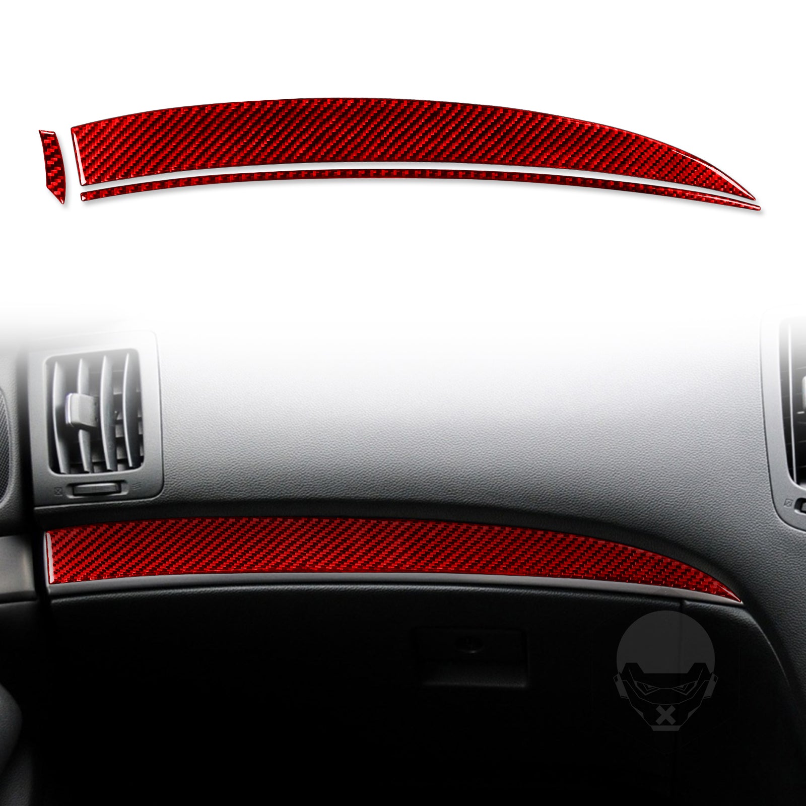 15¡ÁRHD Red Carbon Fiber Dashboard Door Panel Trim for Infiniti G37 Sedan 2007-13