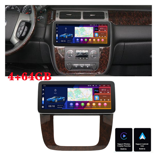12.3 4+64GB Stereo Radio WIFI FM For 07-13 Chevy Tahoe for GMC Yukon for Sierra Carplay
