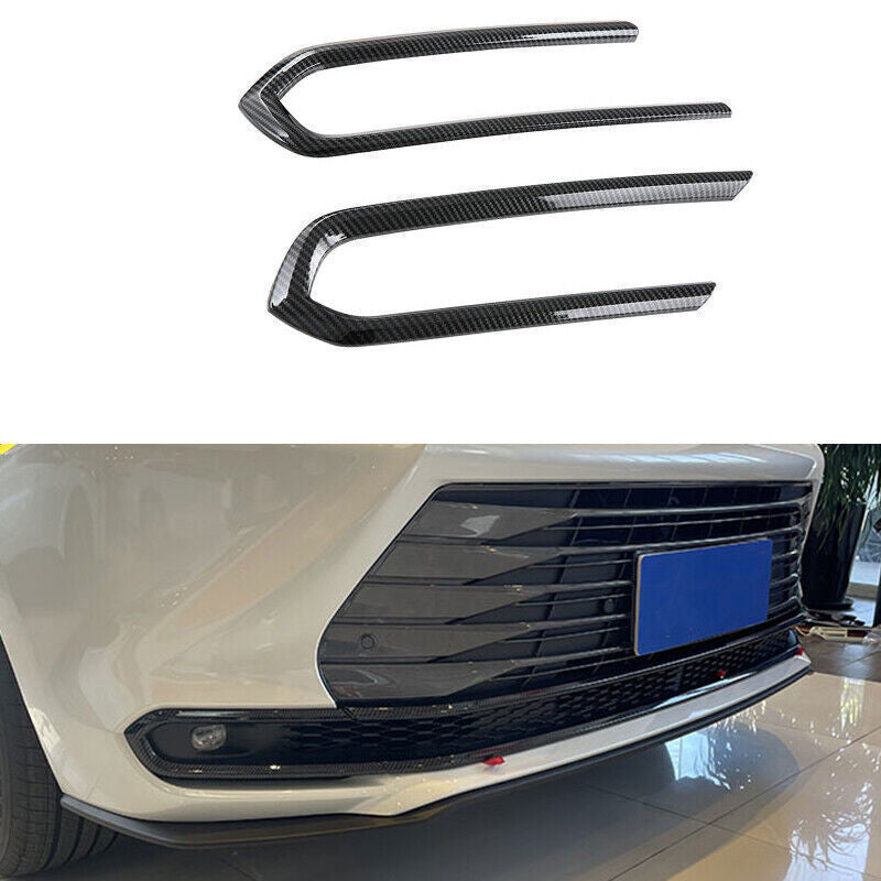 for Toyota for Sienna 21-2024 Carbon Fiber Front Fog Lamp Light Frame Moulding Trim