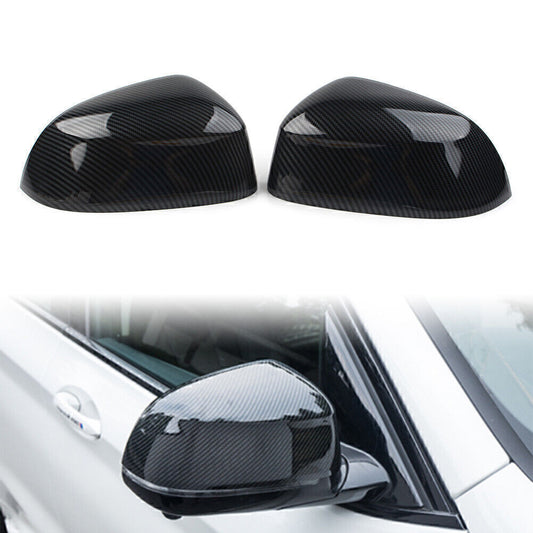 Carbon Fiber Side Rear View Mirror Cover Trim 2pcs for BMW X3 G01 2018-2022 Pair