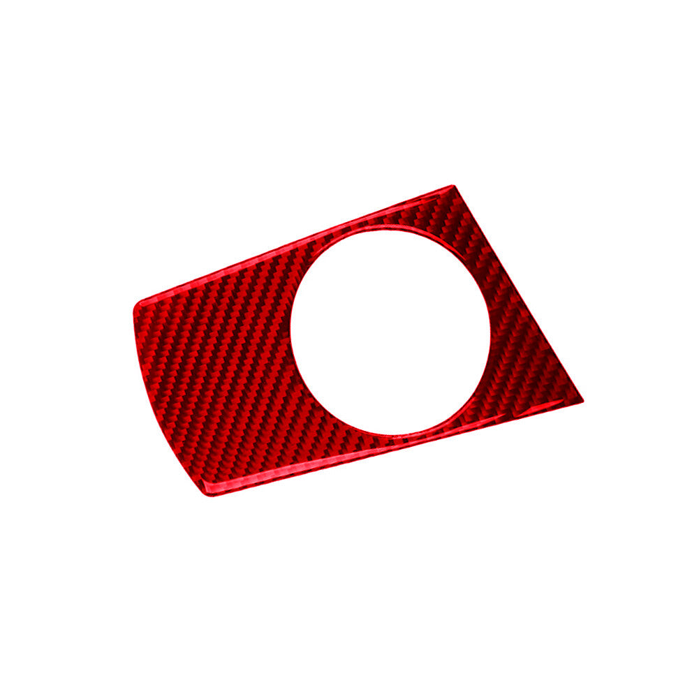 Red Carbon Fiber Water Cup Plate Trim for BMW X3 2004-2010