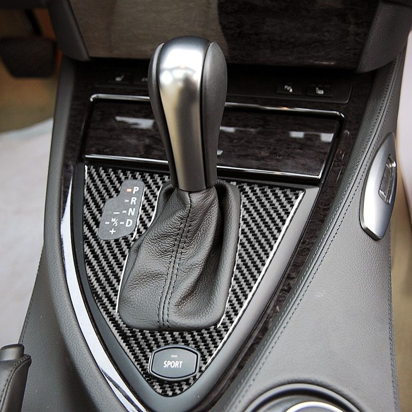 Carbon Automatic Gear Shift Cover Panel for BMW 6 Series E63 E64 04-07