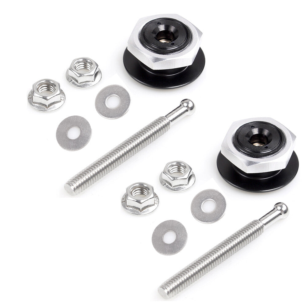 2-10x Push Button Quick Release Hood Bonnet Pins Lock Clip Car Bumper Latch Kit