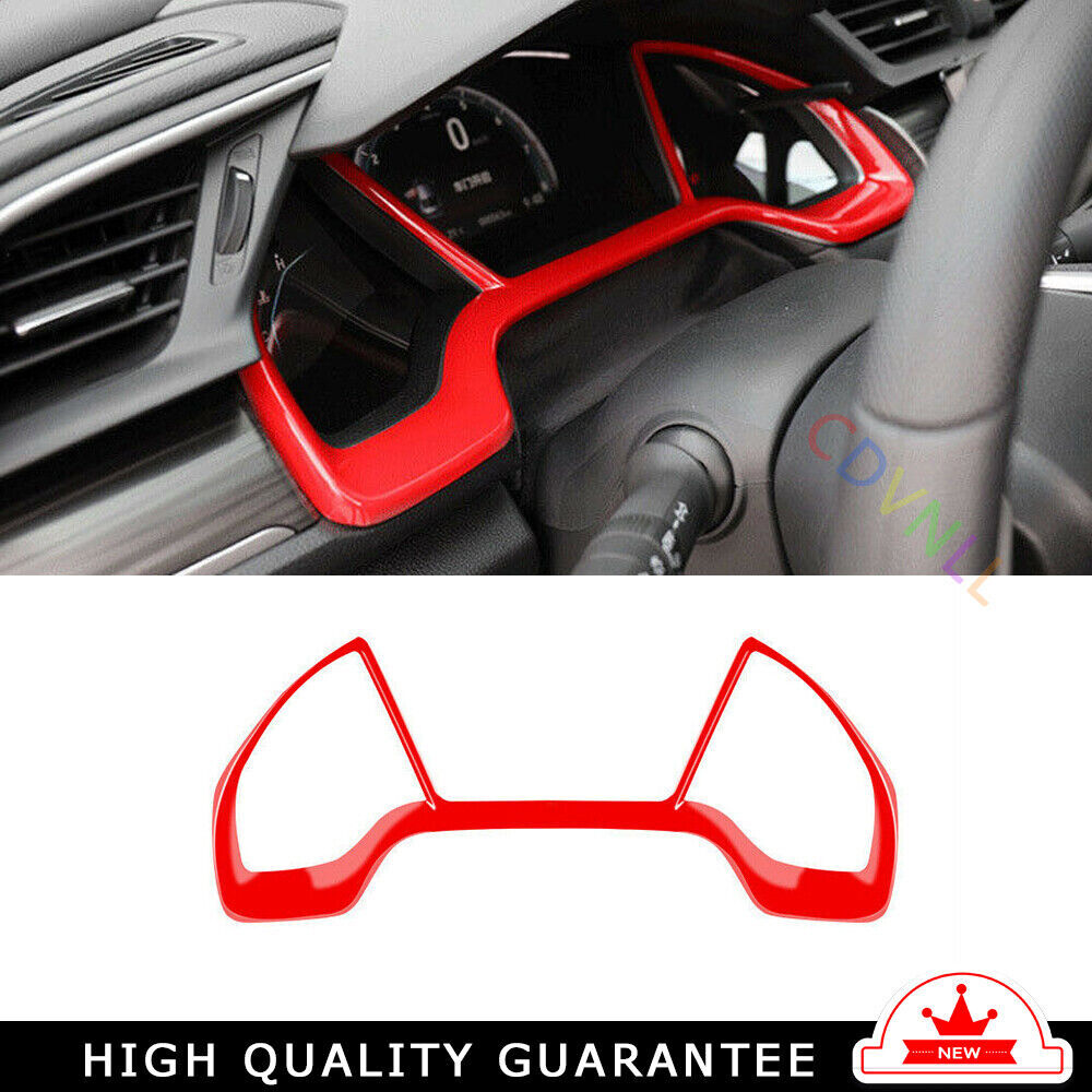 Dashboard Panel Frame Cover Trim 1PCS for Honda for Civic 10th 2016-2021 Bright Red