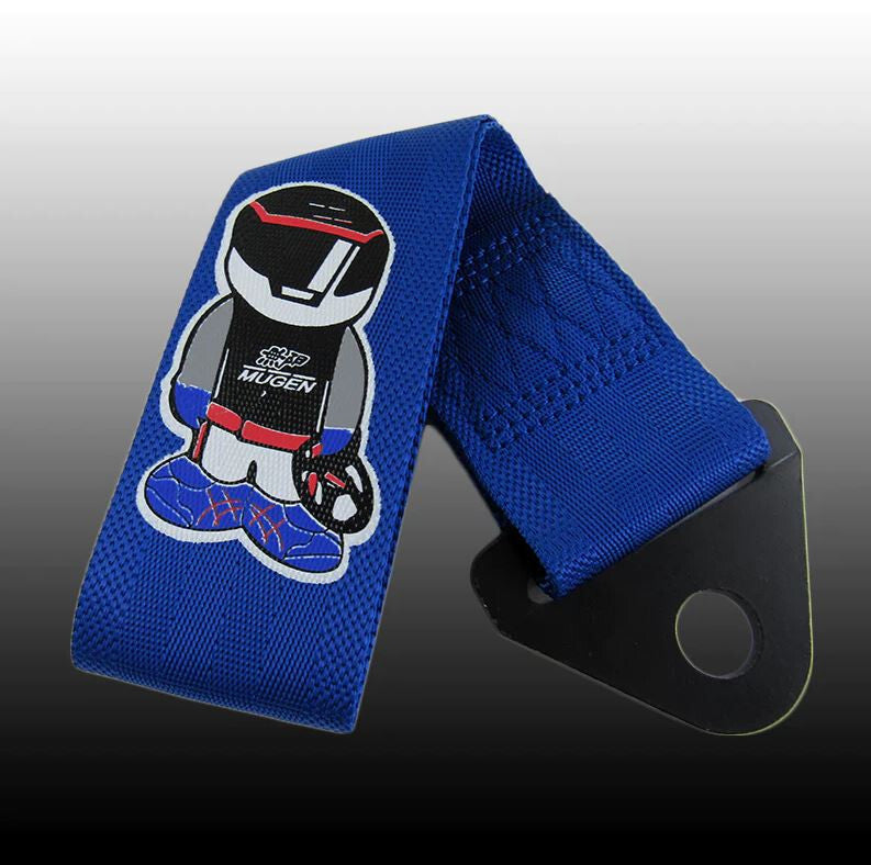 Car tow cover, trunk boot, bumper, tow hook, blue Mugen, for Honda .
