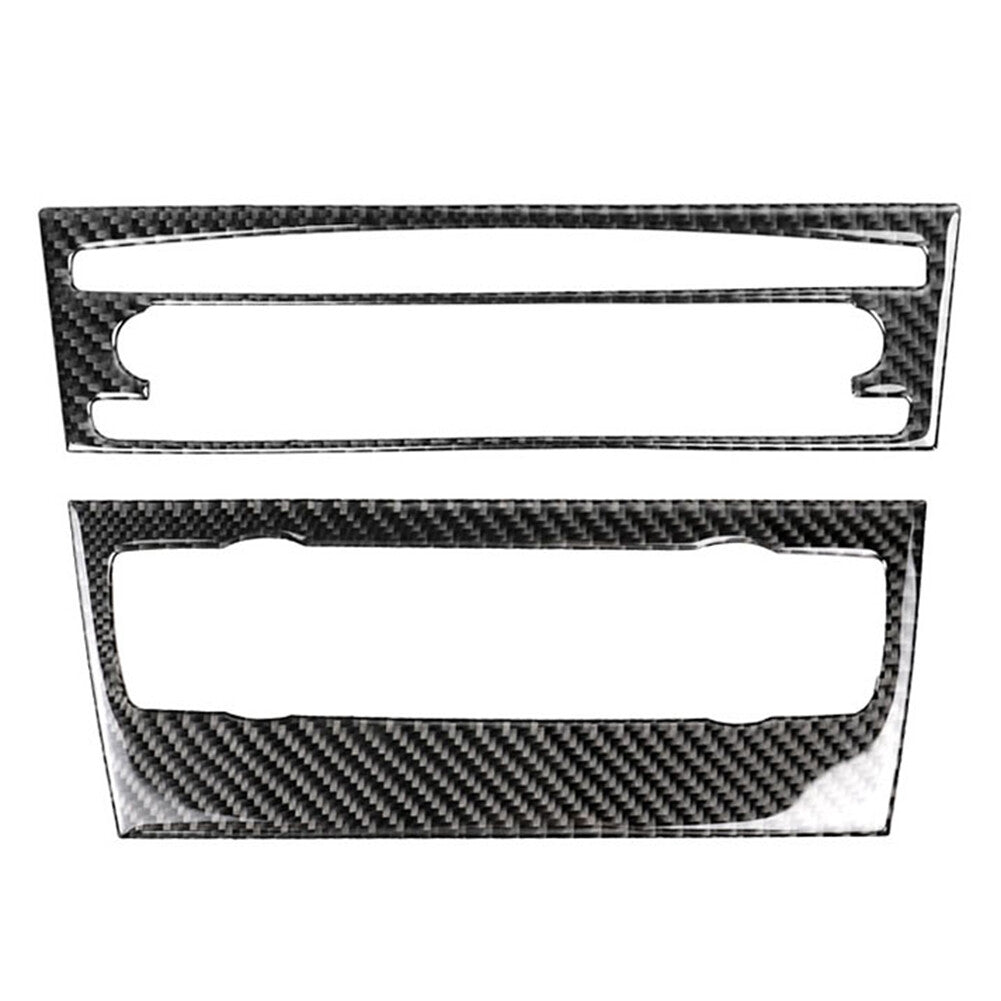 Carbon Fiber Console CD Panel Cover Trim for BMW 3 Series E90 E92 E93 2005-12 05