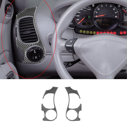 2X Carbon Fiber Vent Outlet Trim for Porsche /996 1998-2004