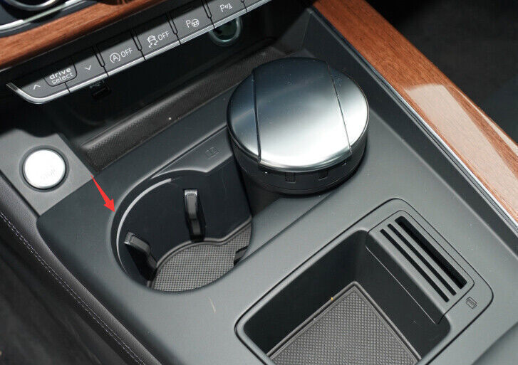 for Audi A4 A5 2017-20 ABS Carbon Fiber Console Water Cup Frame Cover Trim 1PCS