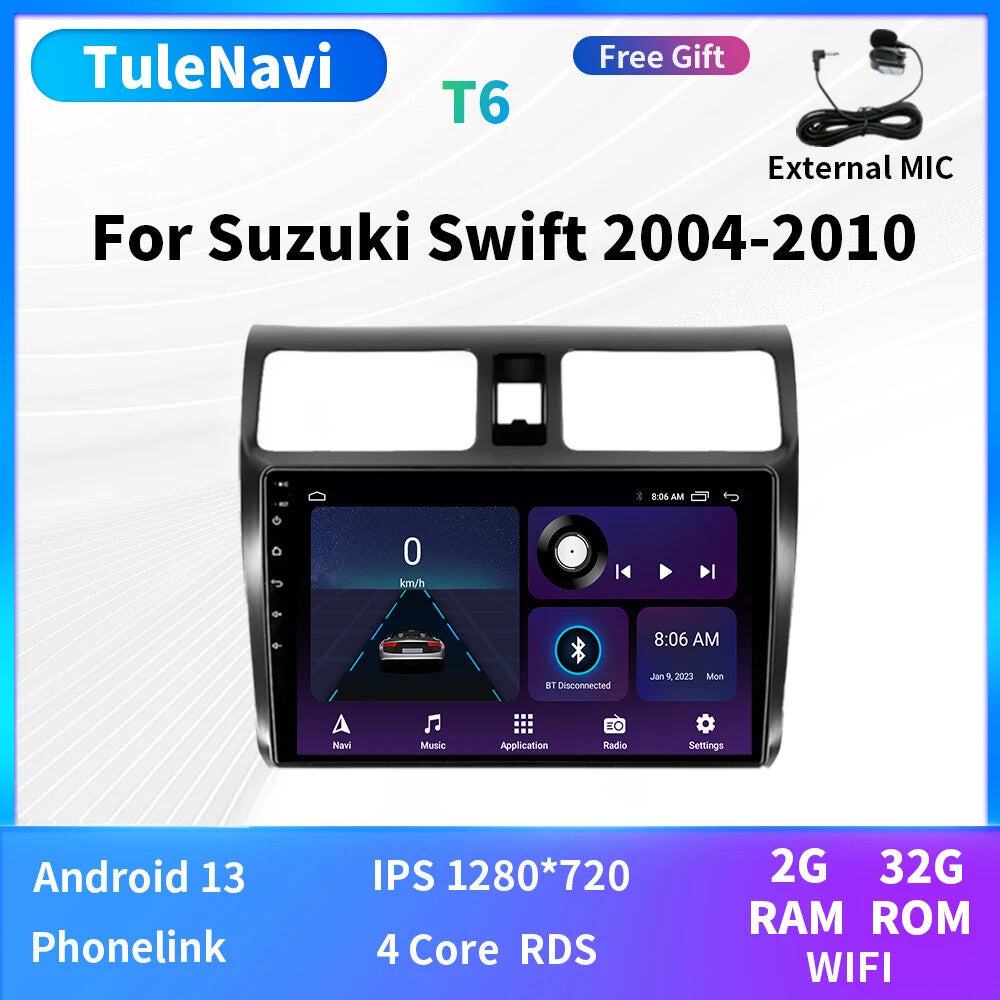 Android Auto Car Radio for Suzuki for Swift 2004-2010 Carplay GPS Navi Player Screen