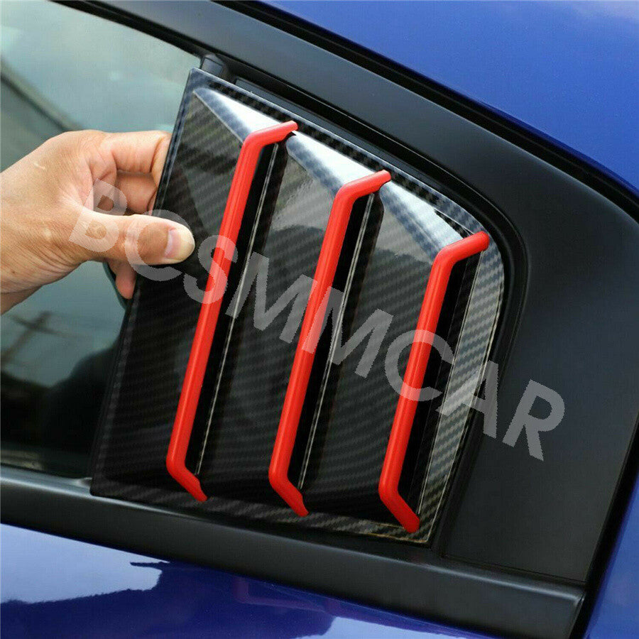 Rear Window Side Louver Cover Trim 2pcs Moldings Fit For 2011-2021 for Dodge Charger
