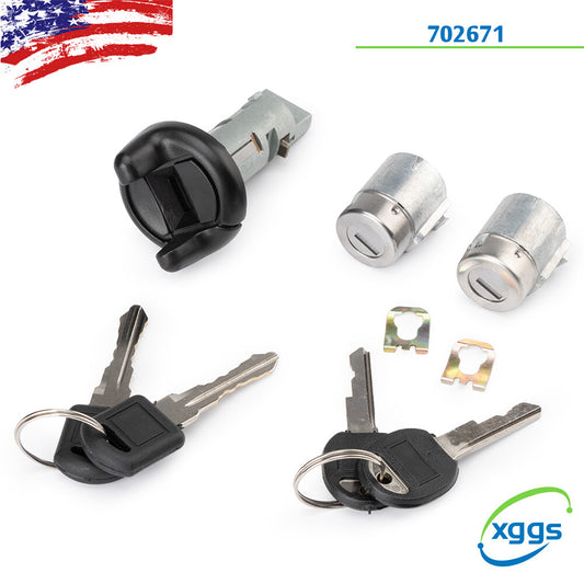 Ignition lock cylinder and door lock tumbler are compatible with for Chevrolet for GMC pickup key similar to