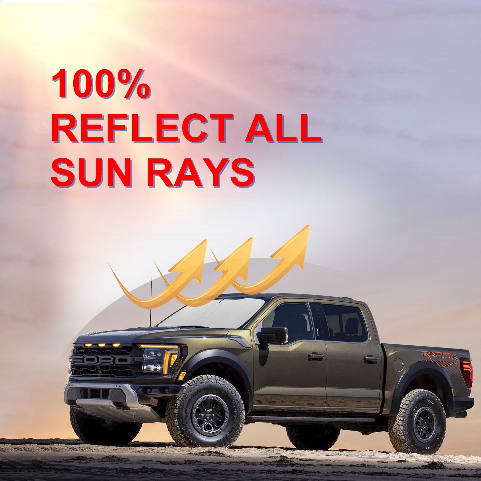 For 21-24 for Ford F150 Cab Privacy Cover UV Block Windshield Sun Shade Accessories