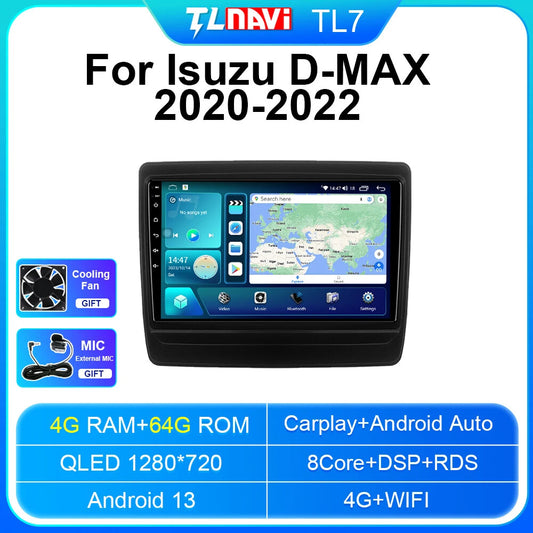 Android Auto CarPlay Car Radio for Isuzu DMAX 2020-2022 Stereo GPS Player Screen