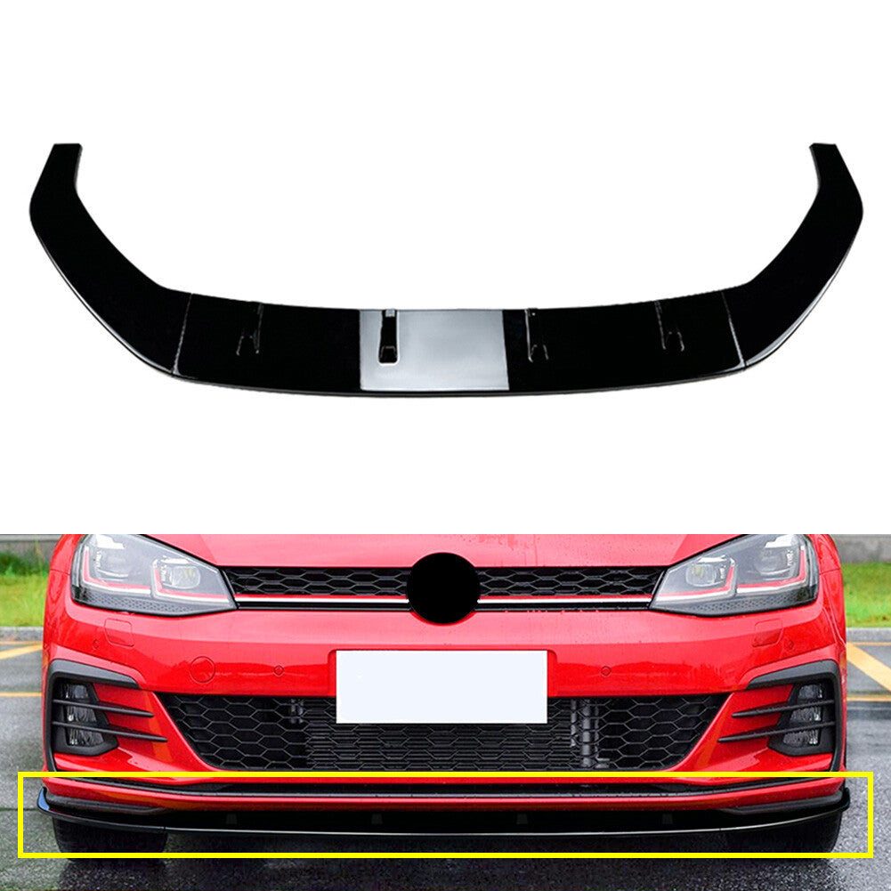 Front Bumper Spoiler Splitter Lip fit for VW for Golf MK7.5 R Rline 2017-2019