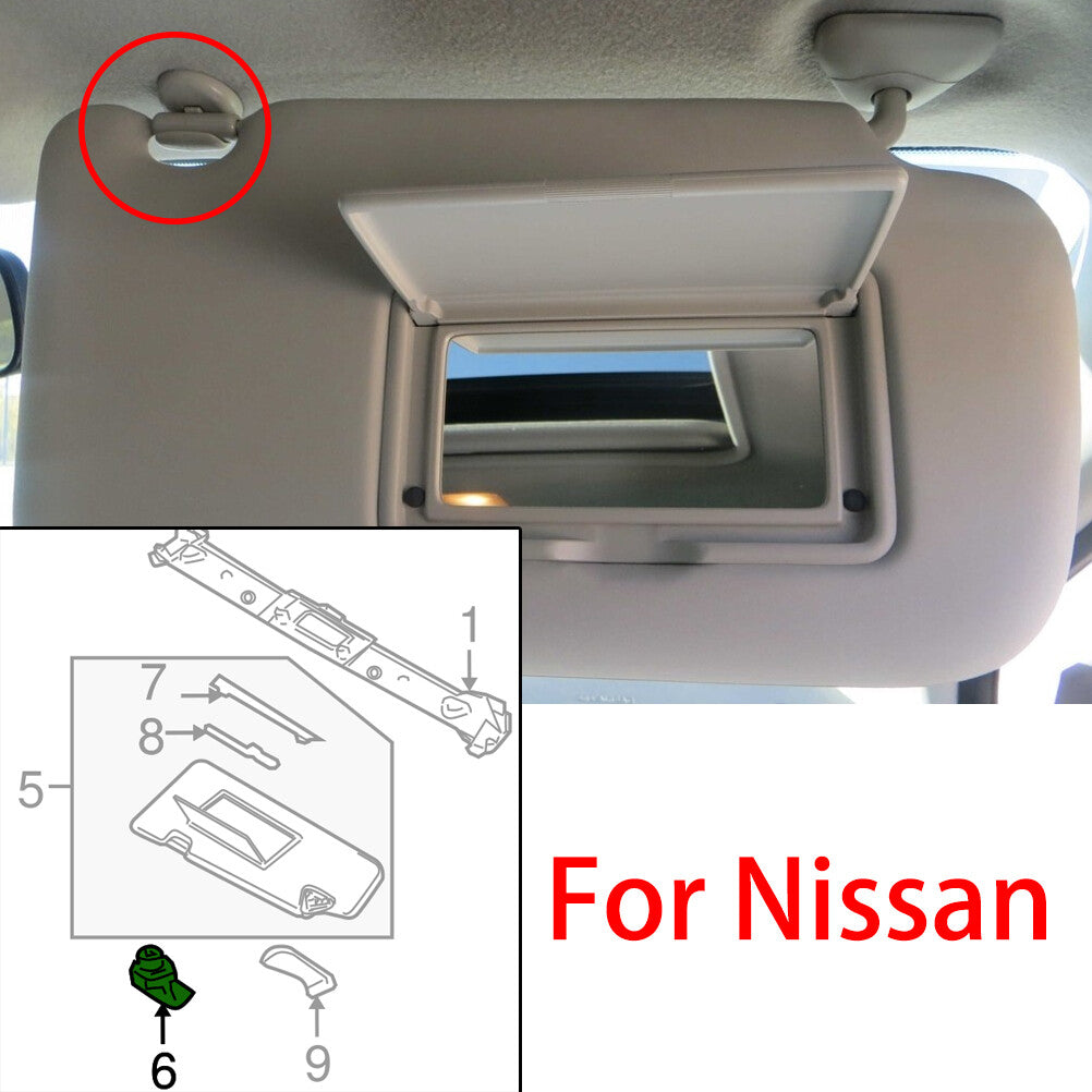 2X SunVisor Clip Bracket Holder for Nissan Pulsar C13 C12 Juke F15 NAVARA D40