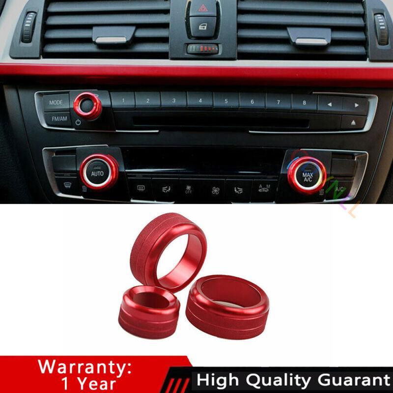 for BMW X5 X6 E70 E71 2008-2013 Red Aluminum Console Air Conditioning Knob Trim