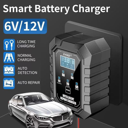 Car Battery Charger LCD Digital Display Screen for Smart Pulse Repair Fast Charging